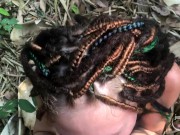 Sex and blowjob with exxxtra small teen in the Jungle 11/16