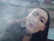 Inhale 23 smoking fetish by Gypsy Dolores/ Spring is in the air