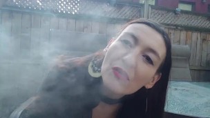 Inhale 23 smoking fetish by Gypsy Dolores/ Spring is in the air