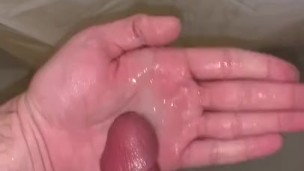Cumshot in the shower