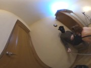 Master lets doggy humps his foot. Pet play 360 VR 14/16