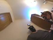 Master lets doggy humps his foot. Pet play 360 VR 2/16