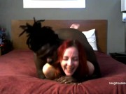 Skinny girl takes BBC from behind 10/16