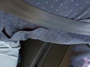 Slut Fingering Through Hole in Pantyhose and Sex in the Car 7/16