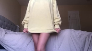 hot teen rubbing her pussy and boobs