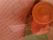 Adorable Nerdy Faery Bunny Gets A Golden Shower and a Dildo Ride 3/16