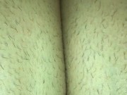 Amateur footjob #75 I used my wifes hairy legs for a quick feet fuck 1/16