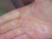 Masterbation in the shower POV jerkin off led to him eating his own CUM