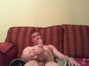 Fleshlight play while watching porn