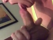 Lane gets his long hard cock worshipped 4/16