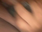 Dominican BBW toying her pussy with dildo