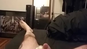 Steven Rise Hitachi Sleeve intense orgasm with cumshot