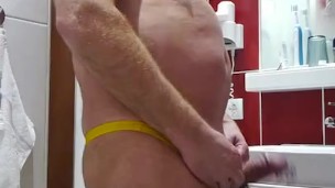Slicking my wet hair