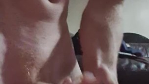 Masturbating large cumshot