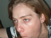 POV Blowjob Cum so Hot She Gags on It 1/16