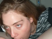 POV Blowjob Cum so Hot She Gags on It 6/16