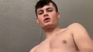 Straight guy Solo jerking off above you POV dirty