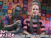 Unboxing our new Hankeys XXL Sex Toys - Lily Lu and Anuskatzz tattoo 1/16