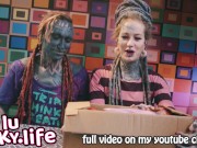 Unboxing our new Hankeys XXL Sex Toys - Lily Lu and Anuskatzz tattoo 2/16