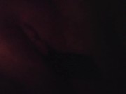 Horny slut fucks herself with spatula handle and suctions her clit