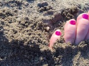 Toes in the Sand at the Beach