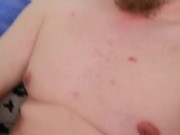 Masturbating with prostate vibrator