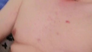 Masturbating with prostate vibrator