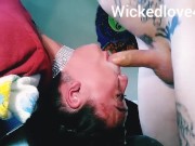 Sloppy upside down facefucking CUM IN THROAT 14/16