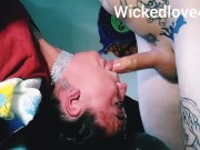 Sloppy upside down facefucking CUM IN THROAT 15/16