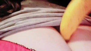 Watch me give this banana a quick boobjob