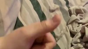 Heavy breathing and moaning wanking off my hard dick