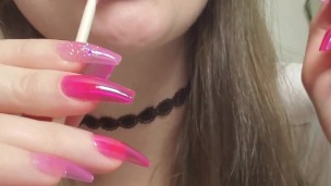 Lollipop Licking Slut - Shove it in my Ass & Pussy! 