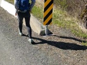 Roadside Piss While Traffic is Passing By 5/16