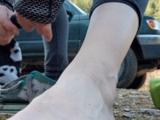 Removing My Wet Soggy Shoes After Our Hike 11/16