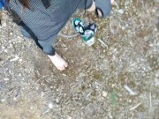 Removing My Wet Soggy Shoes After Our Hike 13/16
