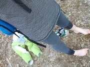 Removing My Wet Soggy Shoes After Our Hike 15/16
