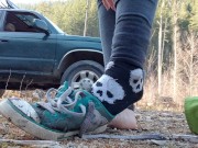 Removing My Wet Soggy Shoes After Our Hike 5/16