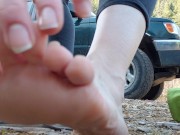 Removing My Wet Soggy Shoes After Our Hike 9/16