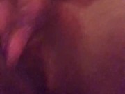 Playing with my freshly shaved pussy
