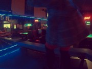 Quality time in a gentlemen's club, horny stripper bets lap dance and plays 1/16