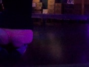 Quality time in a gentlemen's club, horny stripper bets lap dance and plays 10/16