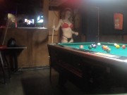 Quality time in a gentlemen's club, horny stripper bets lap dance and plays 14/16