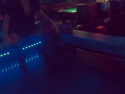 Quality time in a gentlemen's club, horny stripper bets lap dance and plays 3/16