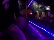 Quality time in a gentlemen's club, horny stripper bets lap dance and plays 9/16