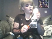 Just looking sexy, listening to metal 