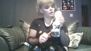 Just looking sexy, listening to metal 