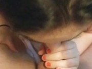 Step Sister Deepthroat During Fun Chat on SnapChat Gets Facial 6/16