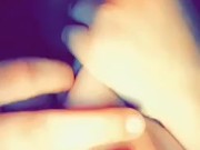 White girl playing with her big titties