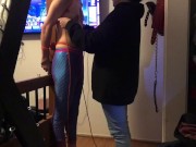 Dream come true for this sissy tied to bed post by a beautiful women 6/16