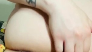 Quarantined young slut masturbating 